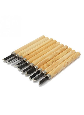 10 Parça Ahşap Heykel Torna Keski Seti Torna Başlayanlar İçin Profesyonel Oyma Seti (