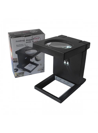 -Katlanır Plastık,led ışıklı Test Cıhazı Büyüteç 2.5x90mm (