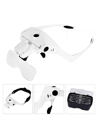 -Şarjlı gözlük büyüteç çalışma büyüteci 5 lensli 9892b2c (