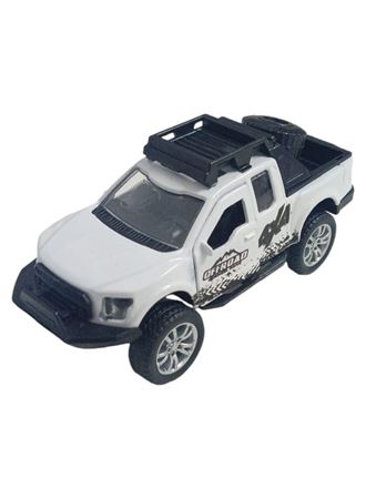 Çek Bırak Metal Arazi Aracı 13 cm - Beyaz