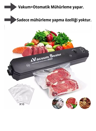 Gıda Vakum Ve Mühürleme Makinesi- Yiyecek Tazeliği Koruma Ev Ve Restoran İçin (