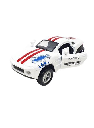 Mustang Çek Bırak Spor Araba - Işıklı Sesli Model - FY6148-12D-Beyaz