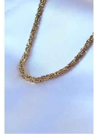 316L Çelik Gold Renk Kral Zincir Model Erkek Kolye