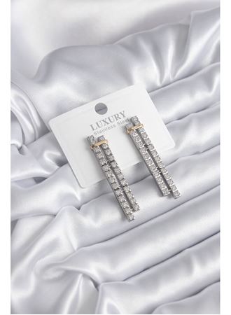 VIP Seri Zirkon Taşlı Su Yolu Kadın Küpe