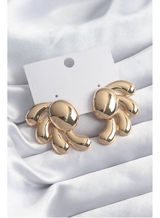 Pirinç Gold Renk Kadın Küpe