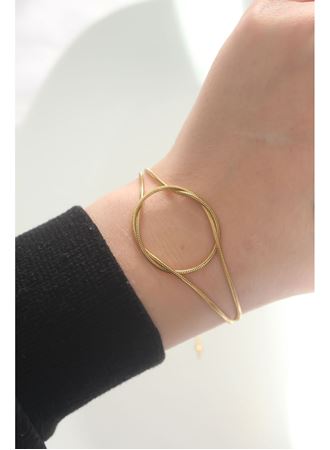 316L Çelik Gold Renk Düğüm Model Bileklik