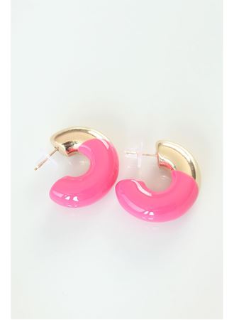 CCB Pembe Gold Çift Renk Küpe