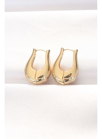 Pirinç Gold Renk Bombeli Küpe