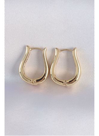 Pirinç Gold Renk İçi Boş Gül Küpe