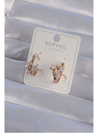 XUPİNG Rose Renk Zirkon Taşlı Halka Küpe