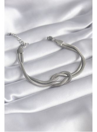 316L Çelik Çelik Gold Renk İtalyan Zincir Düğüm Model Kadın Bileklik