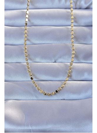 Pirinç Gold Renk Parçalı Ezme Kolye