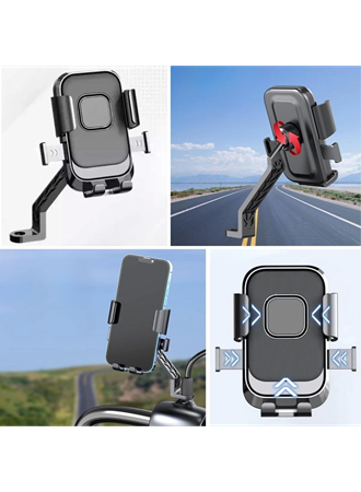 Motor,motosiklet,bisiklet ,scooter İçin 360 Derece Dönebilen Dikiz Aynası Versiyonu Telefon Tutucu Aparat (