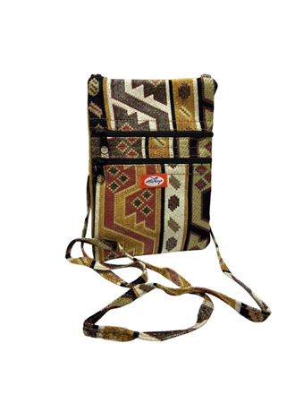 Otantik Desenli Fermuarlı Askılı Çanta Özel Dikim - GS301