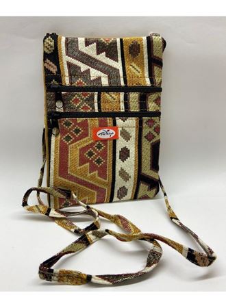 Otantik Desenli Fermuarlı Askılı Çanta Özel Dikim - GS302