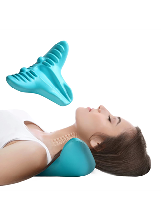 Boyun Ve Omuz Gevşetici, Servikal Traksiyon Cihazı Akupunktur Boyun Omuz Sırt Desteği Masaj Yastığı, Boyun Sedye Masajı (