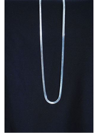 İtalyan Çelik Kolye 45cm 4mm Paslanmaz Gümüş