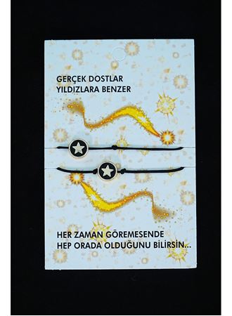 Gerçek Dostlar Yıldızlara Benzer - Arkadaş Şans Bilekliği