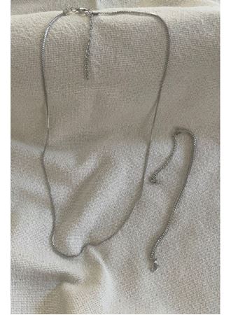 Unisex Tilki Kuyruğu Künye ile Gümüş Kolye Seti