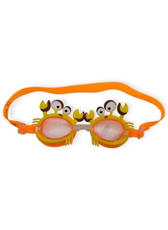 Çocuk Yüzücü Gözlüğü Silikon Taşıma Çantalı Turuncu Yengeç - 9014