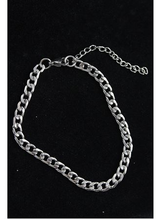 316L Çelik Klasik Model Gümüş Renk Erkek Bileklik