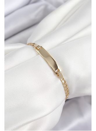 Pirinç Dikdörtgen Model Gold Renk Xuping Bebek Künyesi