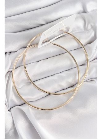 Pirinç Halka Model Gold Renk Kadın Küpe