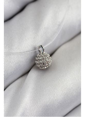 Misineli Topcuk Model Gümüş Renk Hayalet Kolye