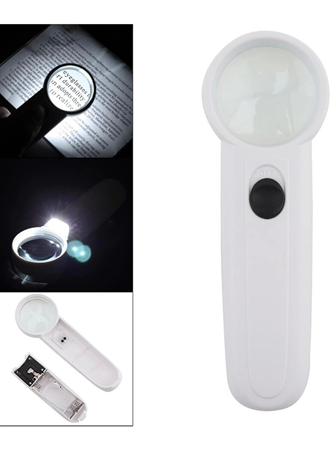 15X Çok Fonksiyonlu 2 Led Işıklı Taşınabilir El Büyüteç (