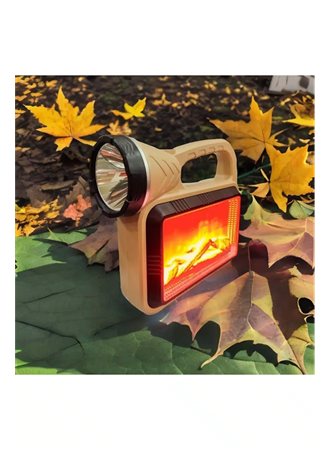 Güneş Enerjili ŞÖMİNELİ Çok Fonksiyonlu Çift Işık Kaynağı USB Şarjlı SOLAR EL FENERİ (