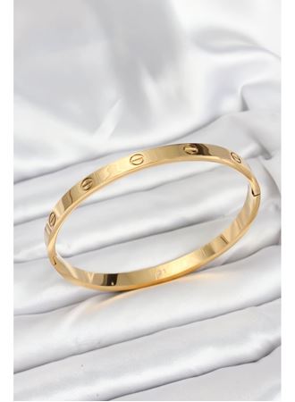 316L Çelik Gold Renk 65 mm Kadın Kelepçe Bileklik