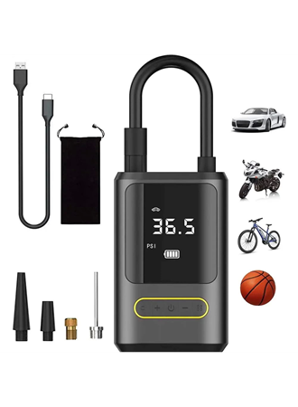 Kablosuz Oto Araç Mini 4000mAh 150 PSI Işıklı Oto Hava Kompresörü (