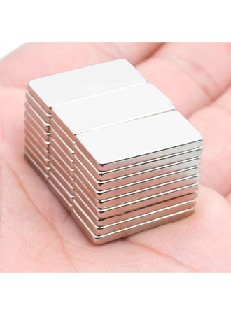 100 Adet 20x10x2 mm Neodyum Mıknatıs Köşeli Magnet N35 Nikel Kaplama Güçlü Kaliteli Dayanıklı (