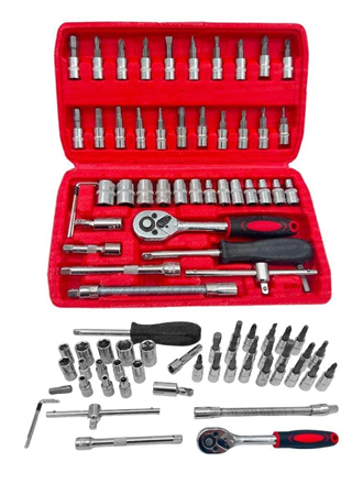 Cr-v Max 1/4 Cırcırlı 46 Parça Lokma Anahtar Takımı Bits Uç Seti Tam Set Germany (