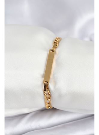 316L Çelik Gold Renk Yazı Yazmaya Uygun Kadın Bileklik
