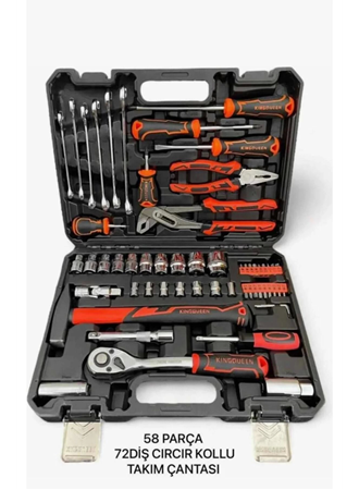 Model 58 Parça Lokma Anahtar Takımı 1-2 Ve 1-2 El Aletleri Seti 58 Parça (