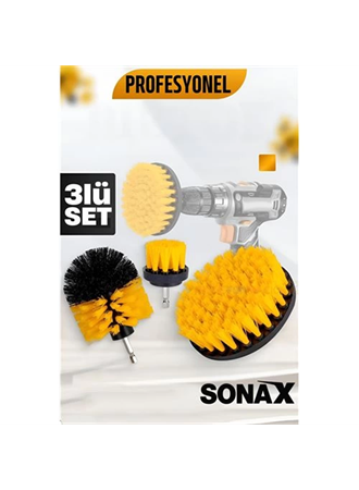 Matkap Fırçası - Matkap Ucuna Takılan Fırça Seti Sonax - Profesyonel Temizlik Fırçaları (