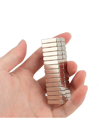 10 Adet 20x10x5 mm Neodyum Magnet N35 Güçlü Mıknatıs Köşeli ve Dayanıklı Nikel Kaplama (