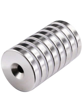 2 Adet 25x10/5x5,5 mm Neodyum Mıknatıs Havşa Delikli Magnet Vida Atılabilir N35 Nikel Paslanmaz (