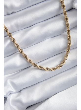 316L Çelik Gold Renk 60 cm Burgu Model Kadın Kolye
