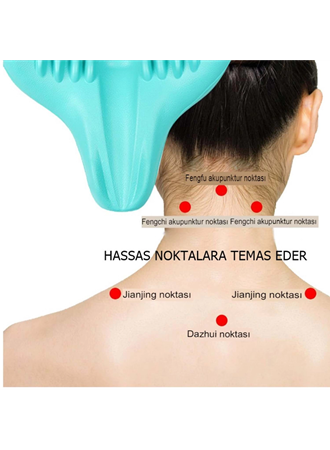 Ortopedik Servikal Boyun Masaj Yastığı Dik Duruş Destekleyici Omurilik Hörgüç Giderici Rahatlatıcı (
