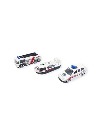 3'lü İş Makinaları Road Seti - Die Cast - DS044 - Ambulans