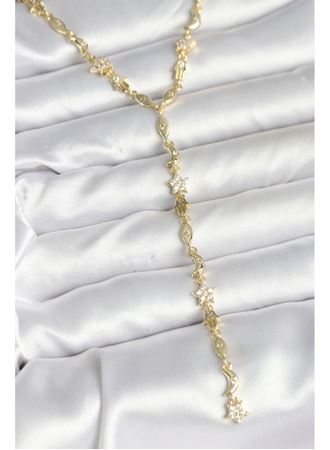 Pirinç Gold Renk Kadın Manifest Kolye