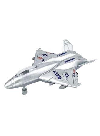 Çek Bırak Mini Metal Uçak - Gri