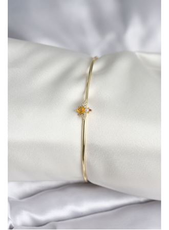 Sinek Figürlü Gold Renk Pirinç Kadın Bileklik