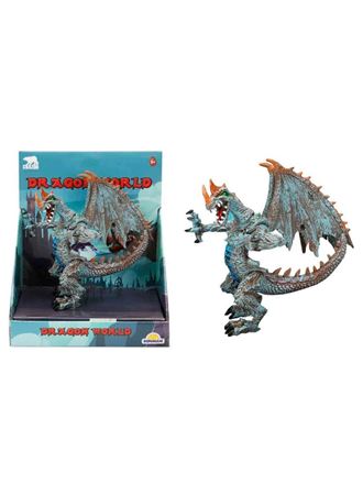 Standlı Ejderha Figürü 13 cm - Mavi