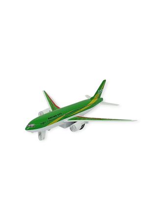 Çek Bırak Sesli Işıklı Metal Uçak - 180 - Yeşil