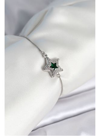 Yıldız Model Asansörlü Gümüş Renk Kadın Bileklik