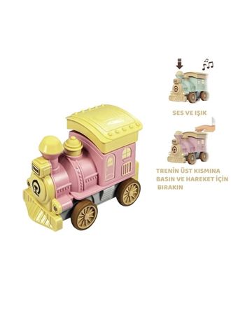 Oyuncak Tren Işıklı Sesli Bas Gitsin 14cm - PEMBE - 8068A