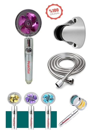 Turbo Duş Başlığı Seti Basınçlı Ayarlanabilir Su Tasarrufu Hortum Ve Mafsal Seti (